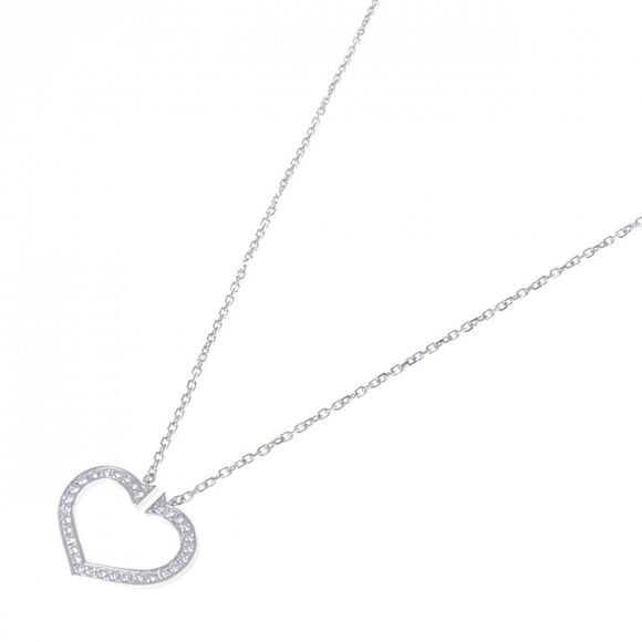 Cartier C Heart 750 White Gold Diamond Necklace